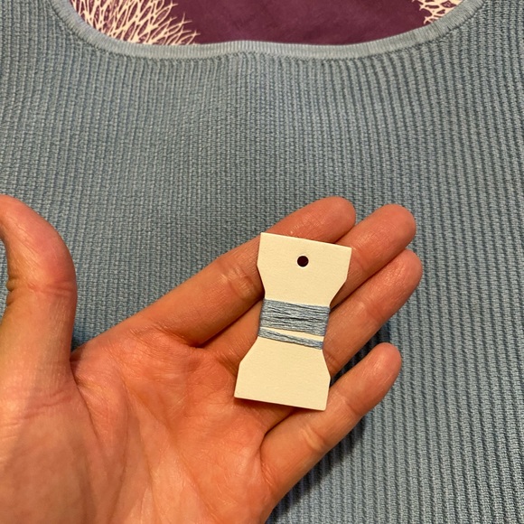 Aritzia Babaton Sculpt Squareneck Cropped Tank in color DREAM BLUE - Picture 8 of 9